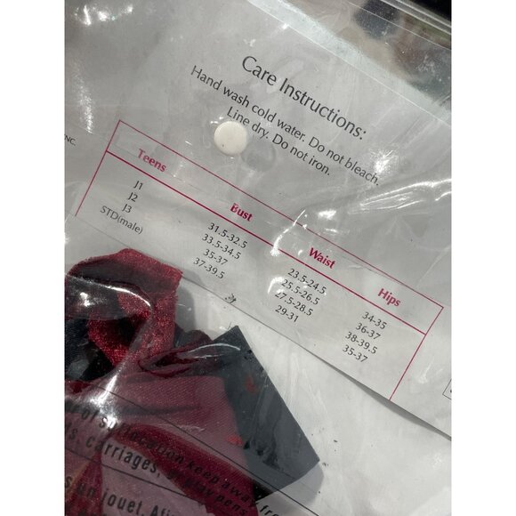 Magik Golden Pirate Teen Costume Size Junior 1-3 Red Gold Dress Accessories NEW - Picture 5 of 6